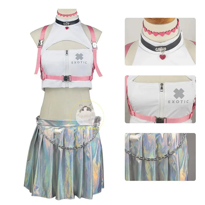 애니메이션 바이퍼 코스프레 Nikke 코스프레 의상 승리의 여신 바이퍼 코스프레 유니폼 바이퍼 가발 할로윈 의상 여성용