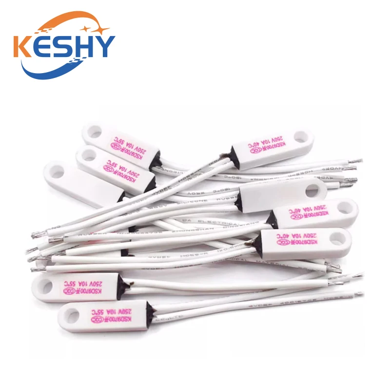 KSD9700 Ceramic With Holes Temperature Control Switch 40 Degrees 150 Degrees Normally Open Normally Closed 10A 250V Thermometer