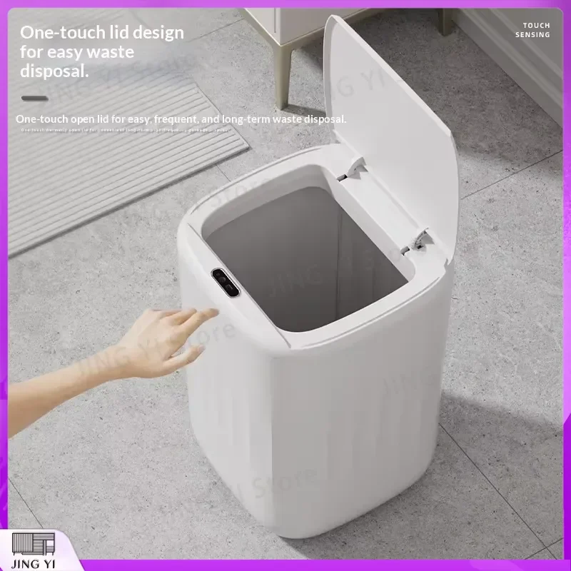 Smart Trash Can Automatic Sensor Lid Motion Activated Waste Bin Sealed Deodorant Battery Powered Household Kitchen Bathroom