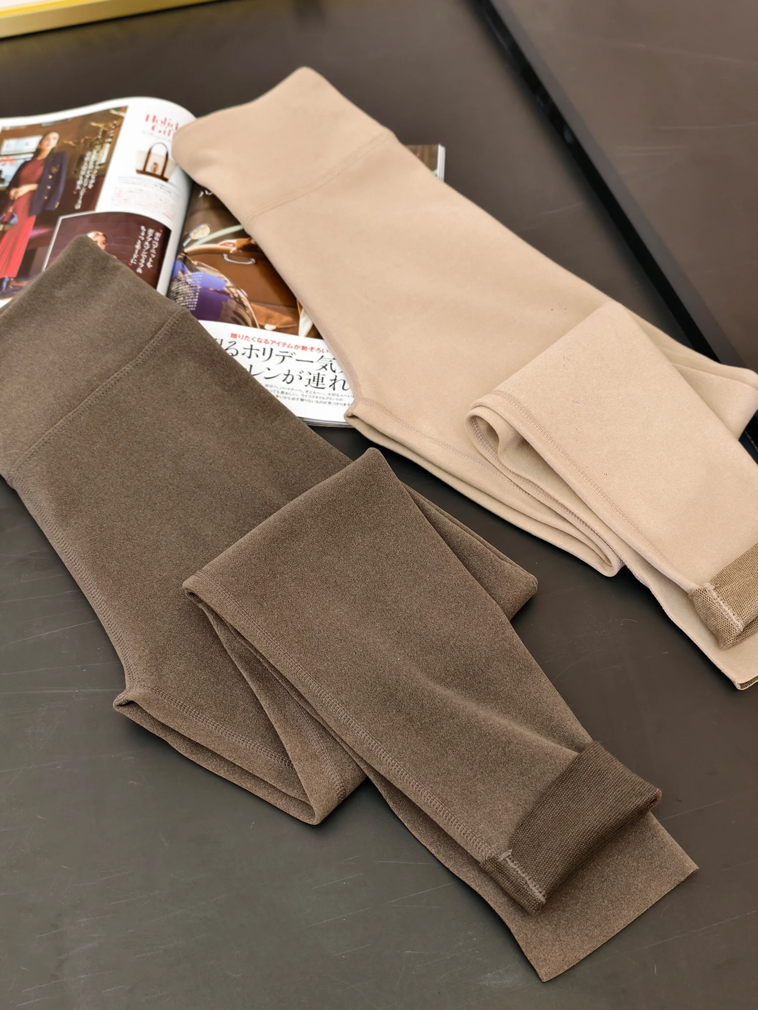 

Двухслойные комфортные женские брюки-леггинсы с высокой талией и широким поясом, приятные для кожи, утягивающие, с двойным слоем для максимального комфорта