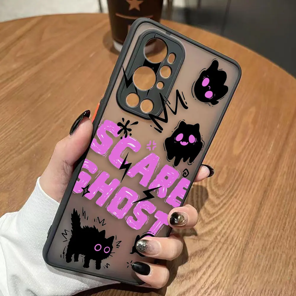 Matte Phone Case for Oneplus 10 9 8T 8 7 7T 6 6T 5 5T PRO NORD CE 2 N10 N100 5G Edge Case Funda Capa Shell Scary Halloween Ghost