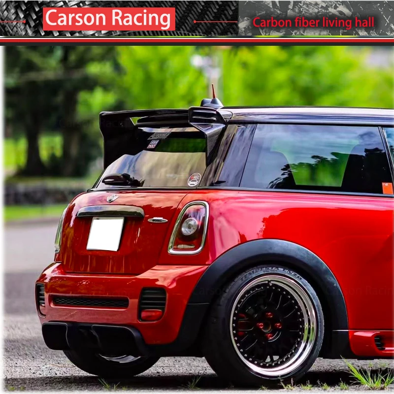 

For MINI COOPER R56 JCW Type Real Carbon Fiber Roof Spoiler Trim Body Kit Forge Carbon Fiber