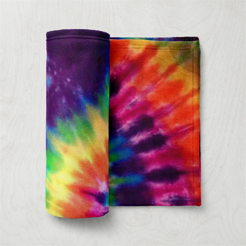 Gaslight Gatekeep Girlboss Tie Dye Throw Blanket for Women Men Girls Boys Kids Pets Dogs Cats Couch Sofa Bed Decor