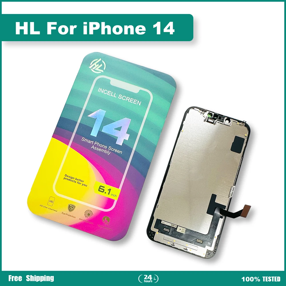 HL LCD Display For iPhone X XS XSMAX 11PRO 11ProMax 12 12PRO 13 13MINI 14 15PLUS Touch Screen Digitizer Assembly