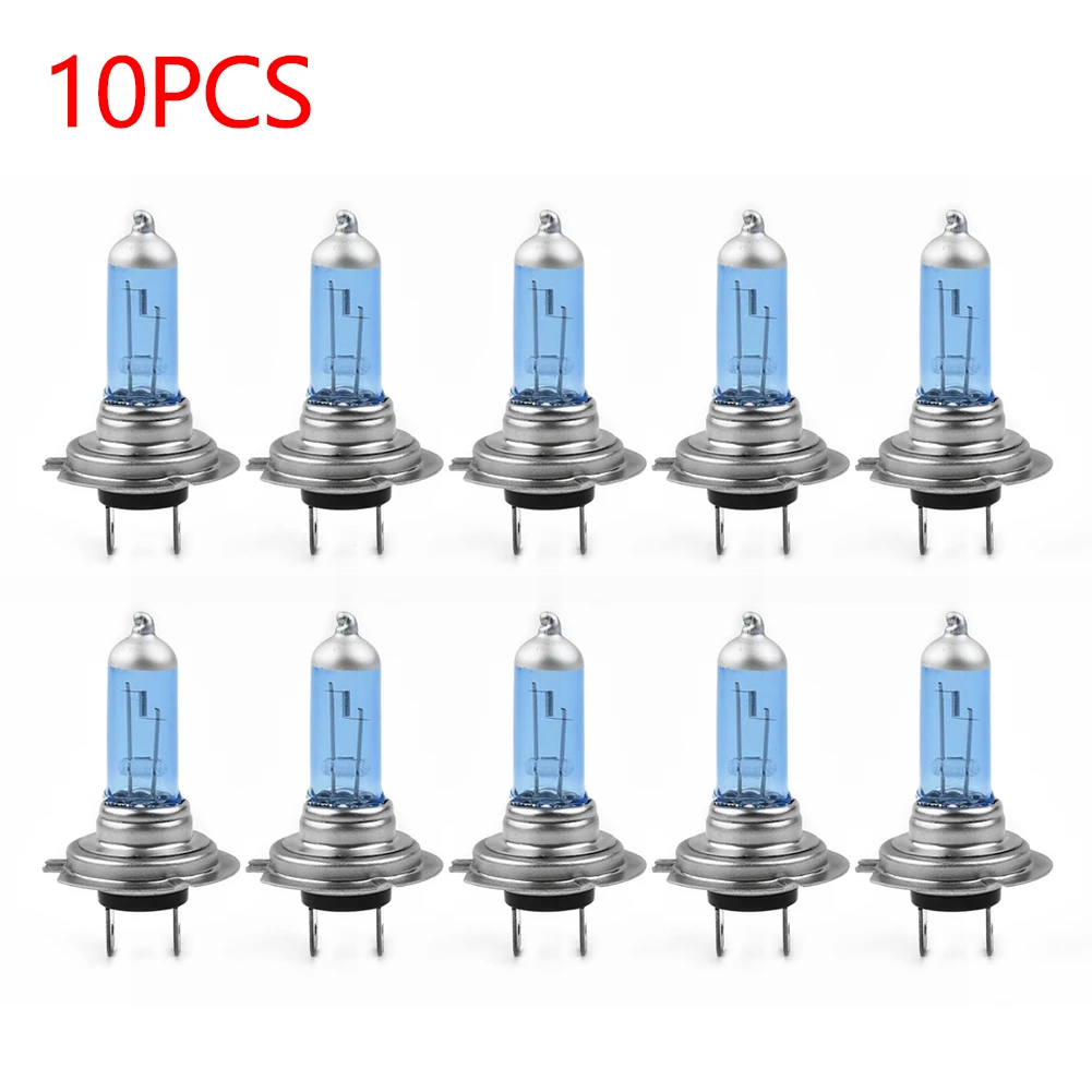 Lamp Headlights Bulbs Light Set 10pcs H7 12V White 6000K Halogen Bright Accs Part Replaces Gift Useful New Hot