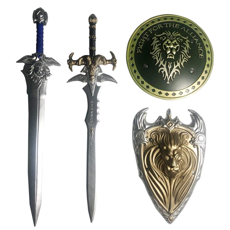 Big Sword Sheep Head King Sword Beast Gold Lion Sword Game Movie Weapon Cosplay Sword 104cm Safety PU Gift Toy