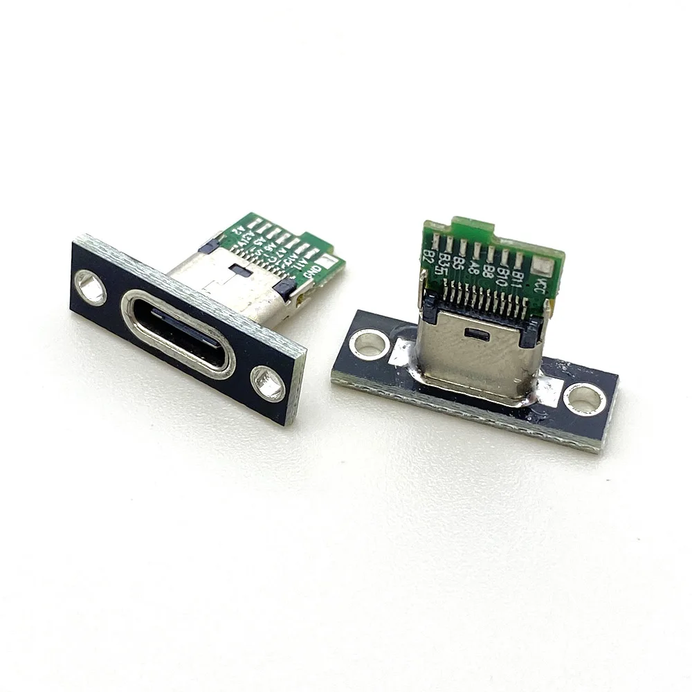 لوحة تركيب مع واجهة شحن USB A 2.0، مقاعد أنثى 4 سنون A XH2.54 لوحة محول 4pin، ذكر، 4pin type-c 3A مع كابل