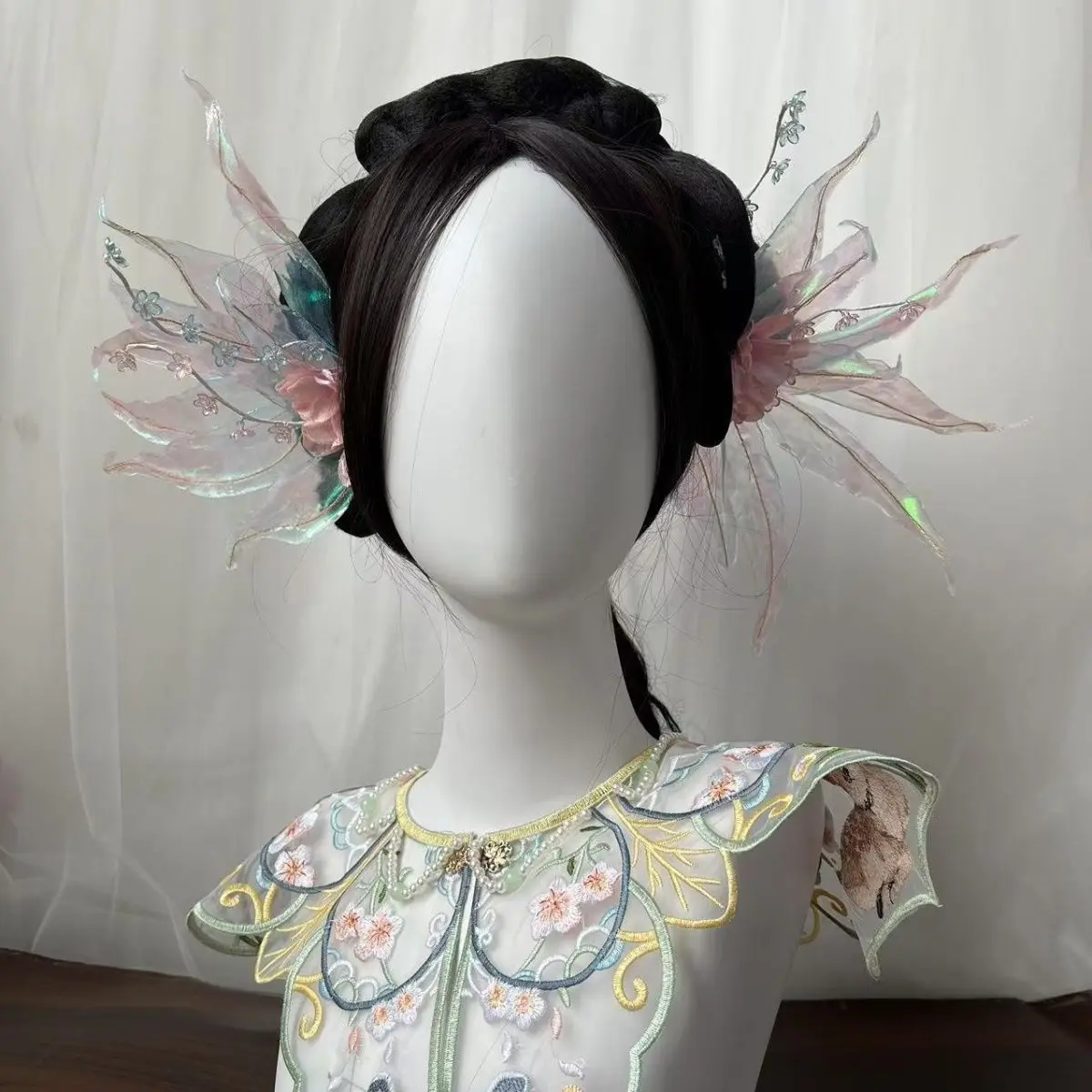 スーパー妖精マーメイド耳ヘアピン韓服ヘッドギアピンクスーパー妖精ヘアピン韓服アンティーク甘いスタイルアクセサリー