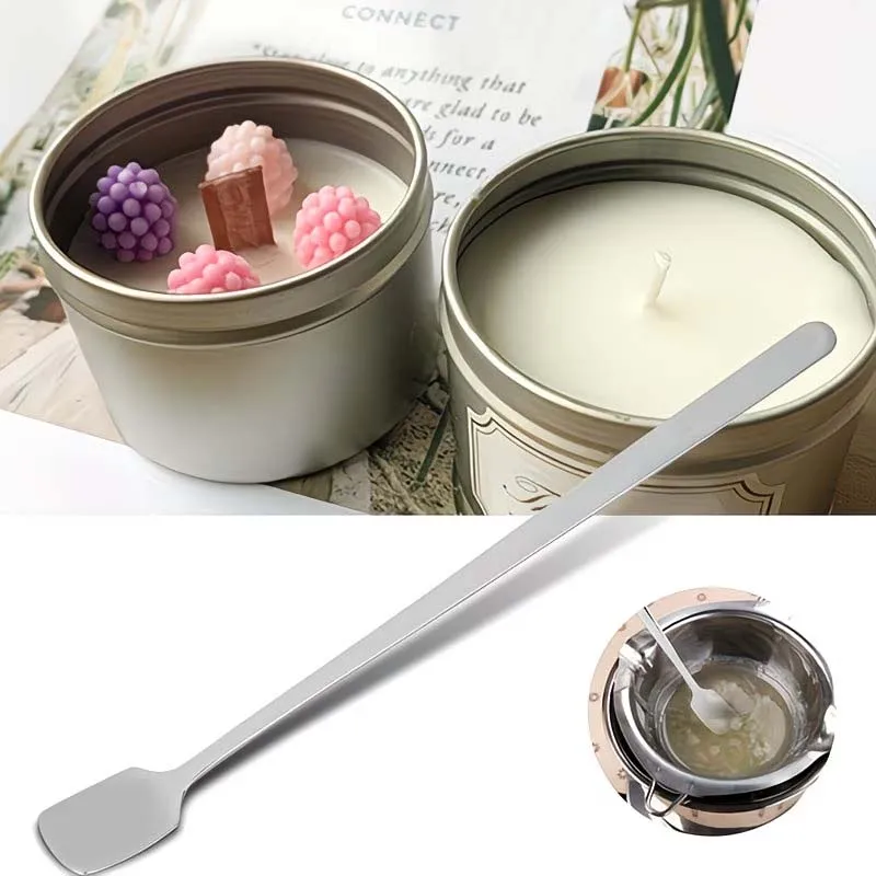 1PCS Stainless Steel Long Handle Ice Spoon Tableware For  Candle Stirring Spoon , Stainless Steel Spoon for Candle Making
