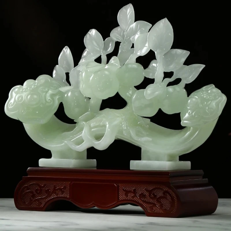 Everything goes well persimmon ornament jade living room TV cabinet entrance decoration ornament housewarming