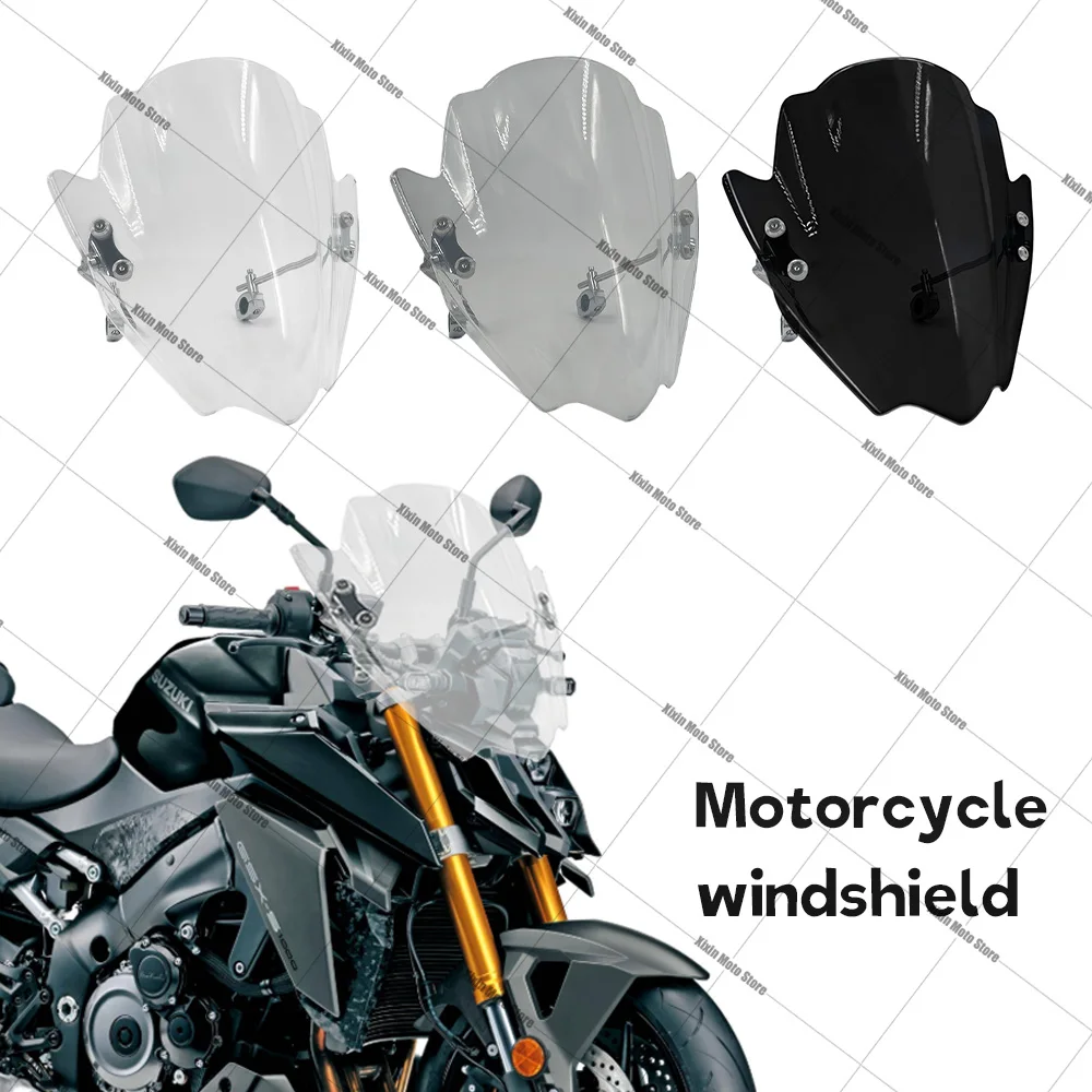 

FOR Suzuki GSX-S950 GSX-S1000 2021 2022 2023 new Adjustable Windshield Universal Motorcycle Windscreen Diametro 22.25.28MM