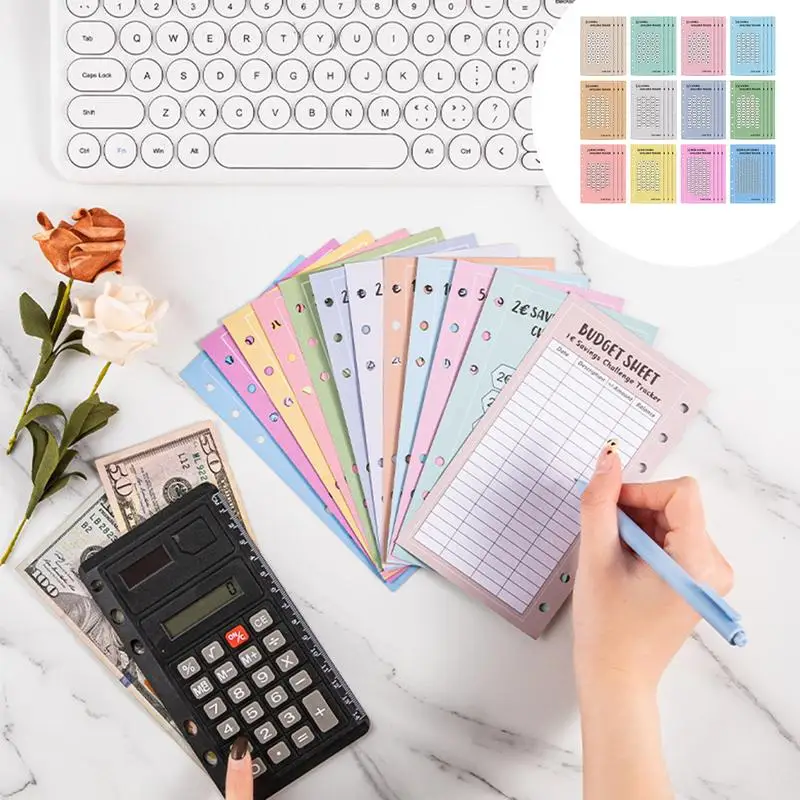 100 Envelopes Money Saving Challenge Budget Tracker Financial Planner A6 Budgeting Book Tracker Cards