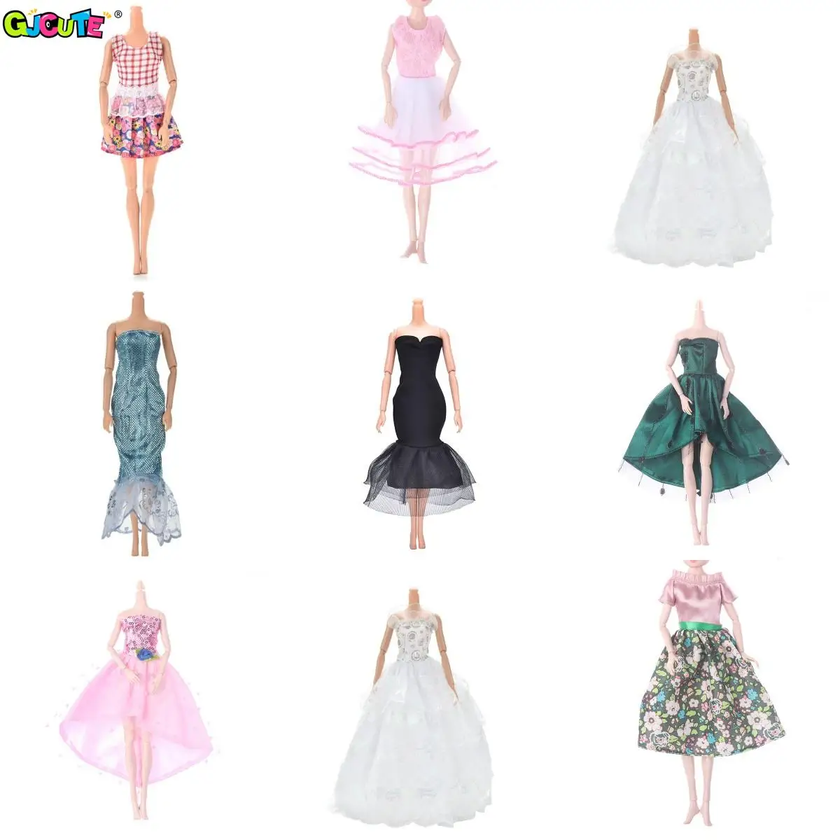 1pcs 21 Kinds Fashion Clothes Wedding Princess Doll evening dress Or Dolly Party Dress For Doll Best Gift For Girl