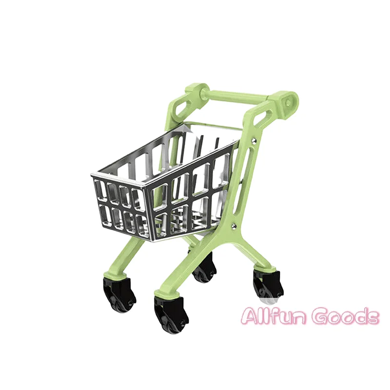[TG835]Miniature Trolley Supermarket Shopping Cart Desktop Ornament Kids Toys Gift 1:12 Hand Truck Dollhouse Accessories