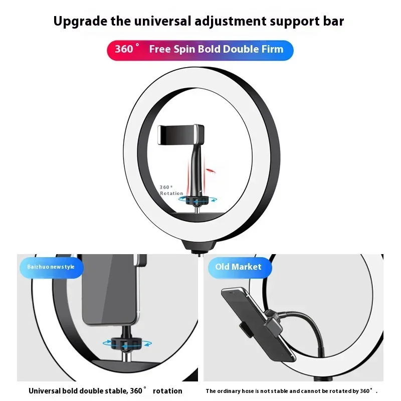 Dimmable LED Selfie Ring Fill Light Phone Camera Led Ring Lamp With Tripod For Makeup Video Live Aro De Luz Para Hacer Tik Tok