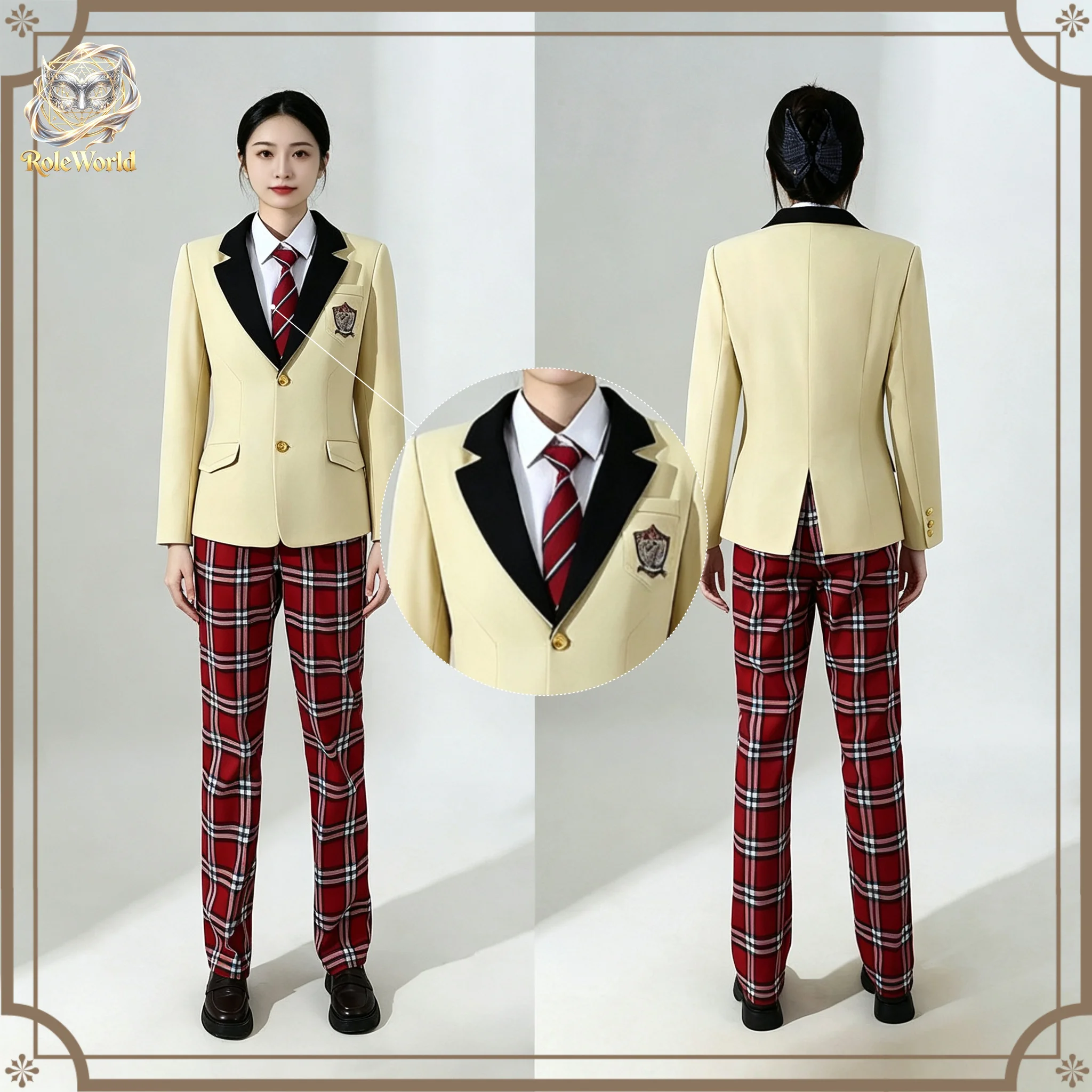 Fantasia de Cosplay do Uniform - Embroidery Outfit avaliação e preço