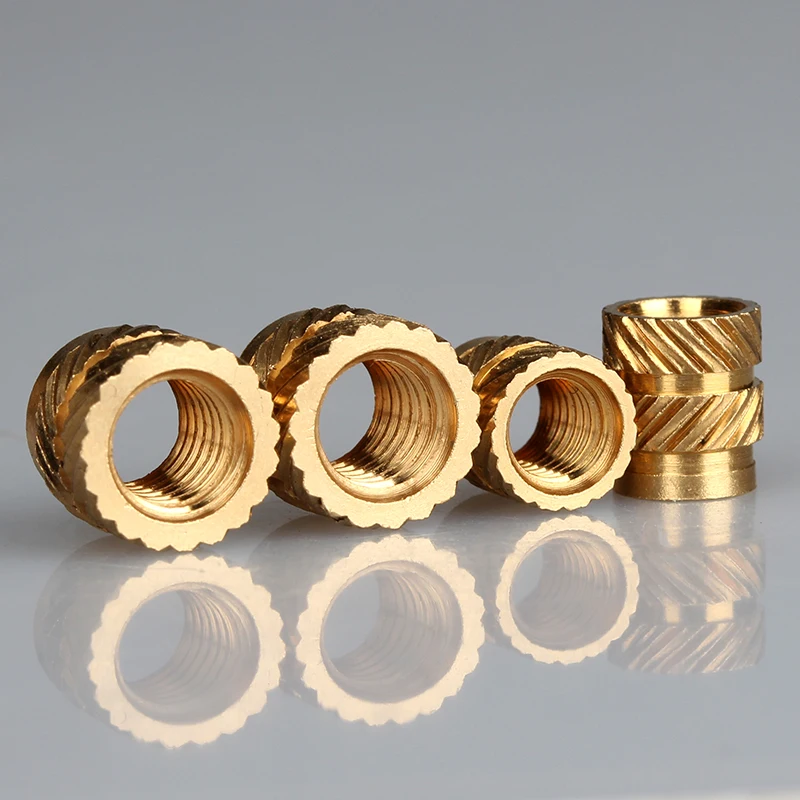 M2 M2.5 M3 M4 M5 M6 Brass Hot Melt Insert Knurled Nut Thread Heat Molding SL-type Double Twill Injection Embedment Nut Injection