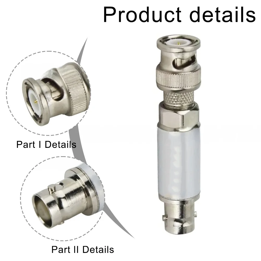 

BNC Female to Male Connector Impedance Converter 50 600ohm for Radio Equipment Long Lasting Metal Construction