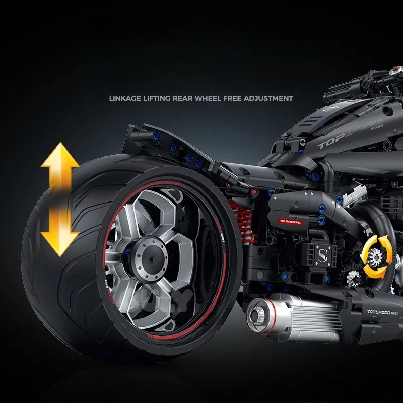 

2050 деталей Супермотоцикл: Конструктор MOC 1:5, Городской, Креативный, Сделай сам, Мотоцикл с гальваническим покрытием, Гоночный, Игрушка для мальчиков и детей