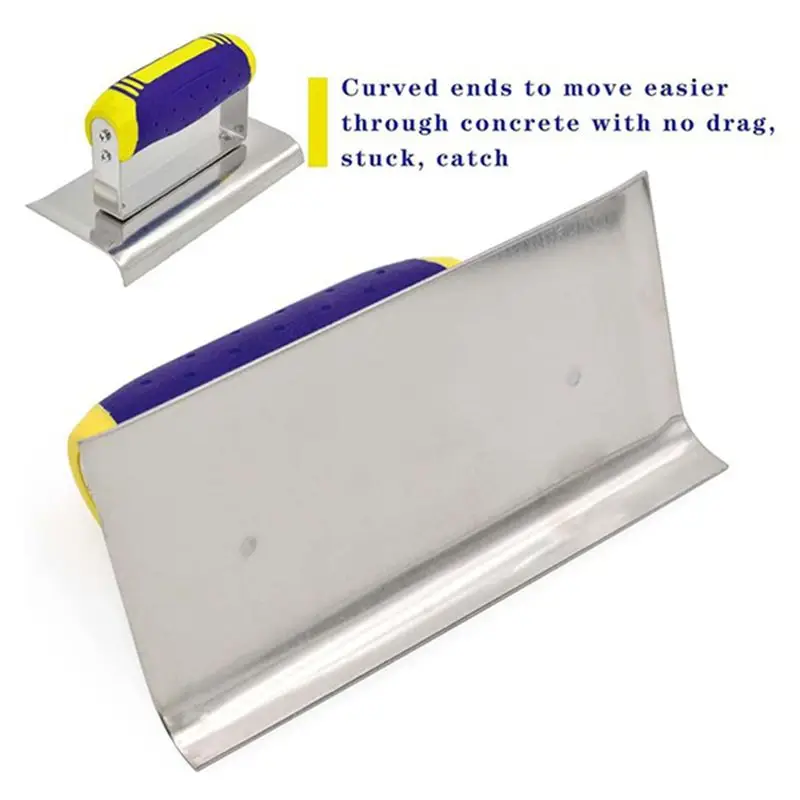 ~Latest Model Stainless Steel Trowel Concrete Edger Andgroover Tools Set Stainless Steel Concrete Hand Edger Masonry Constructio