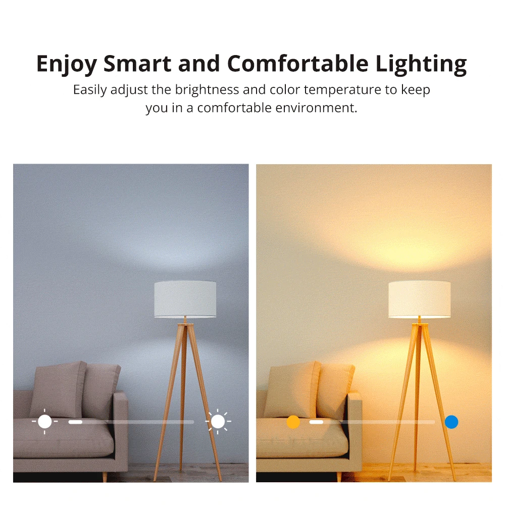 SONOFF B02/B05 Lampadina LED Wi-Fi intelligente Accoppiamento Bluetooth dimmerabile Controllo vocale di gruppo regolabile multicolore tramite eWeLink Alexa