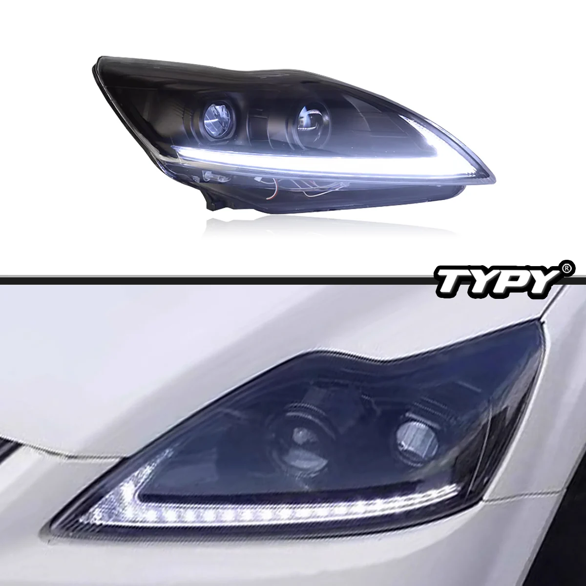 

TYPY New LED Head Lamp Upgrade Modified For Ford Focus Headlight 2009-2013 Dynamic Signal Head Lamp Auto Accessories