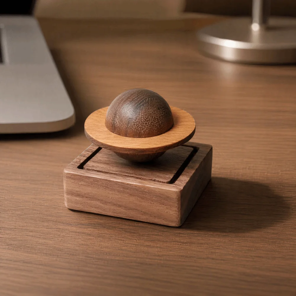 Handmade Wooden Essential Oil Diffuser Creative Compact Planetary Diffuser Jupiter Shape Elegance Car Ornament Indoor Use