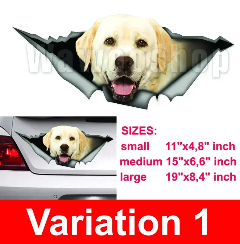 Labrador car decal, dog car decal, Vinyl decal, car decoration, Lab sticker, pet decal