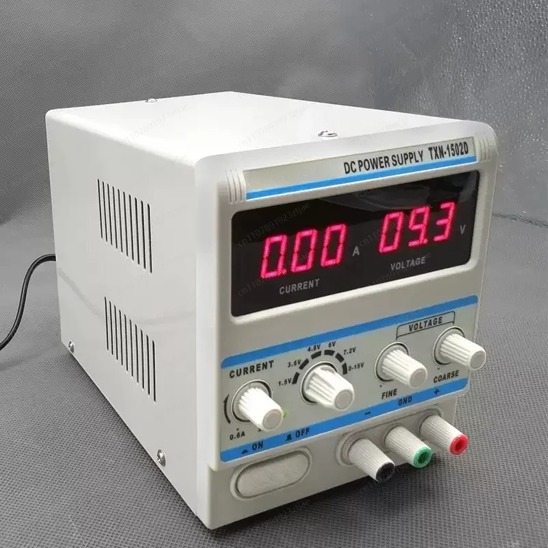 TXN‑1502D Linear Adjustable DC Power Supply, 15V 2A for Device Repair, Student and Teaching Lab