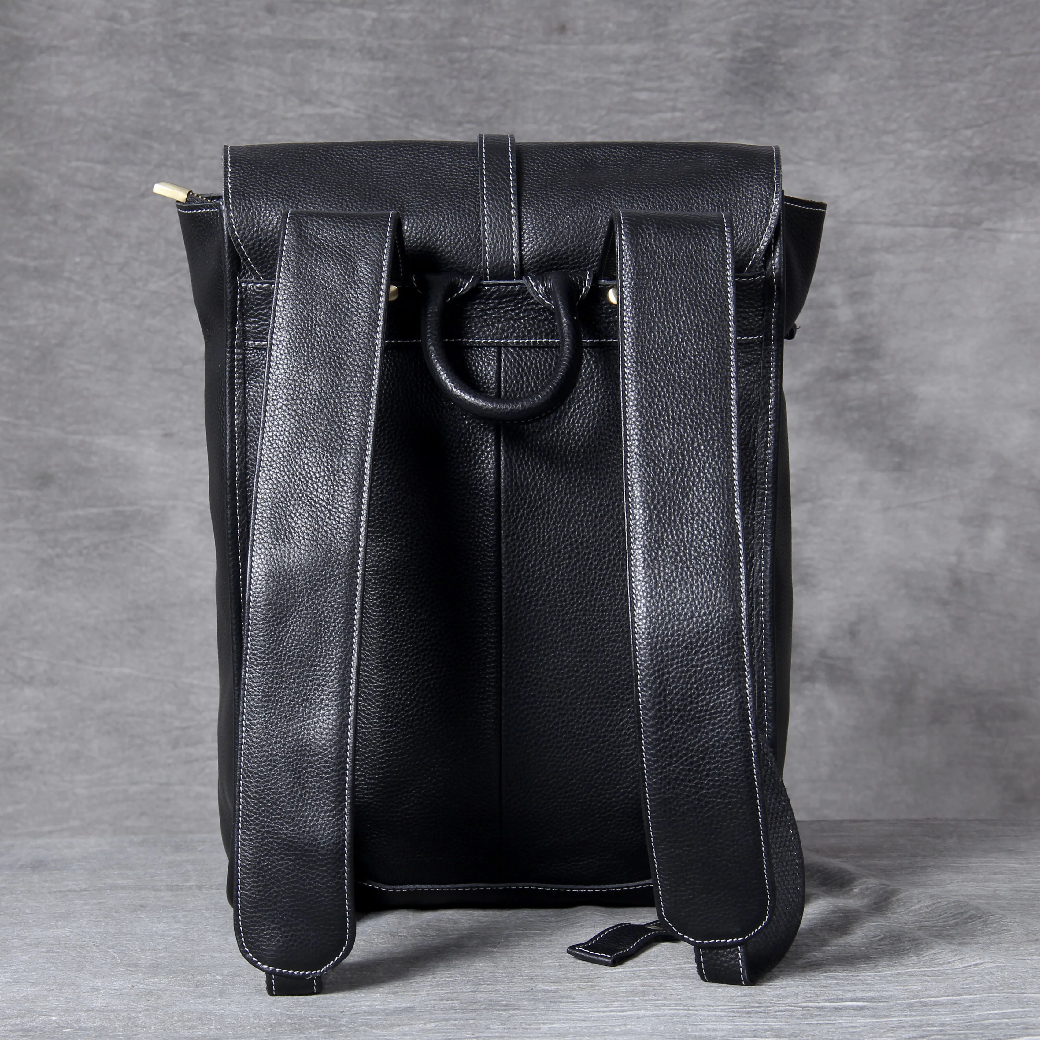 Vintage Echtleder Herrenrucksack Handgefertigte Top-Grain-Leder Laptop-Umhängetasche Crazy Horse Tasche Mode für Männer – Detail 20