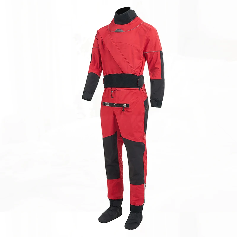 

Men's Kayaking Breathable Dry Suit Surfing Fly Fishing Three-Layer Waterproof Fabric Neoprene Cuffs And Neckline Drysuit