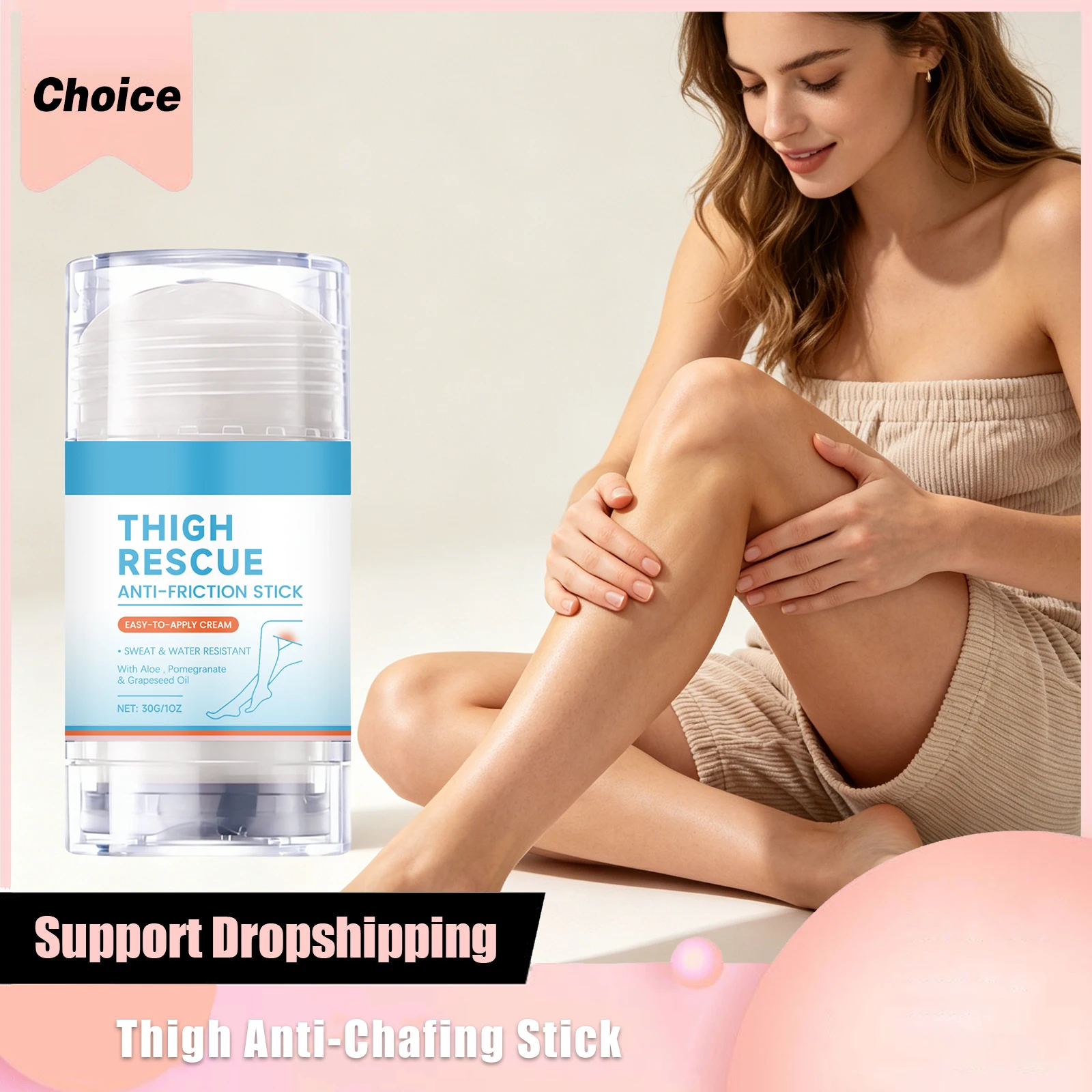 Running Thigh Anti-Friction Stick Prevent Arm Chest Thigh Chafing Irritation Aloe Vera Sooth Skin Moisturizing Anti Chafing Balm