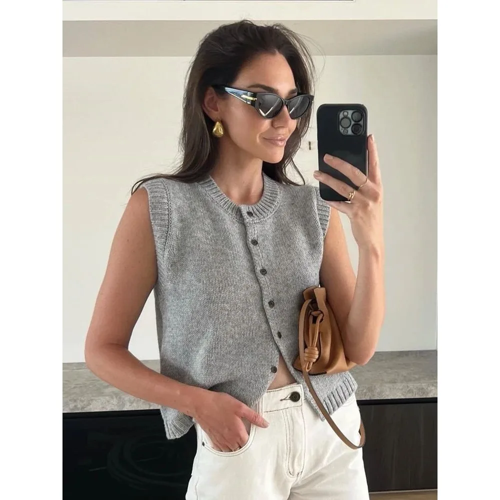 

Женские вязаные жилеты Autumn Faion: повседневный однобортный топ Cleanfit, утепленный, с эффектом двухслойности для зимы