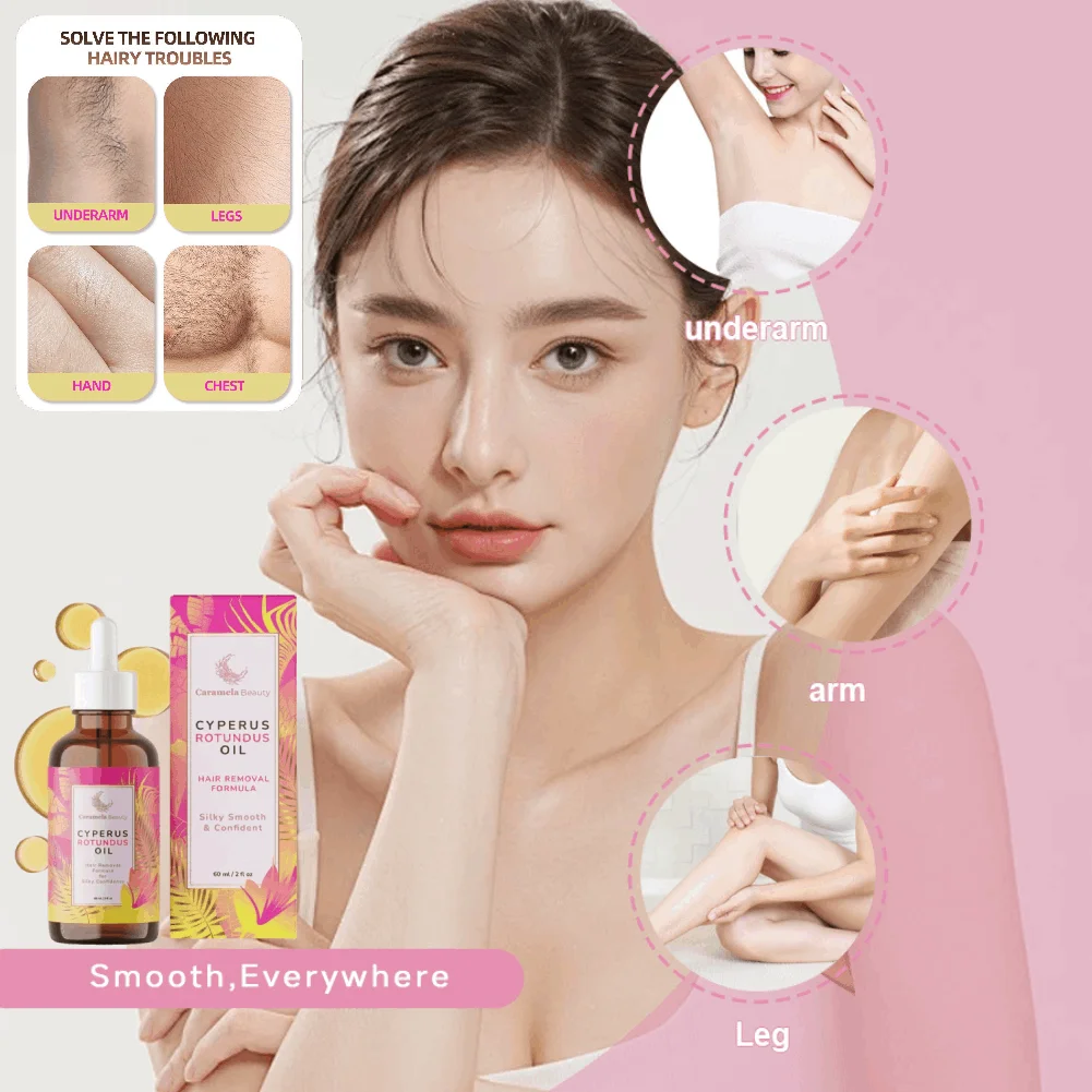 Caramela Beauty Oil for Hair Removal Soft Smooth Skin Care Deep Hydration Anti Hair Growth Inhibition After Shave Oil view 2