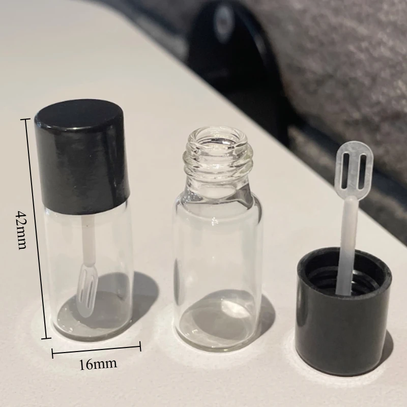 20/10 قطعة 4 مللي زجاجات صغيرة قابلة لإعادة الملء ملعقة حفر صغيرة أدوات مستحضرات التجميل الزجاجية السائل الأساس حزمة فرعية السفر زجاجات فارغة #1