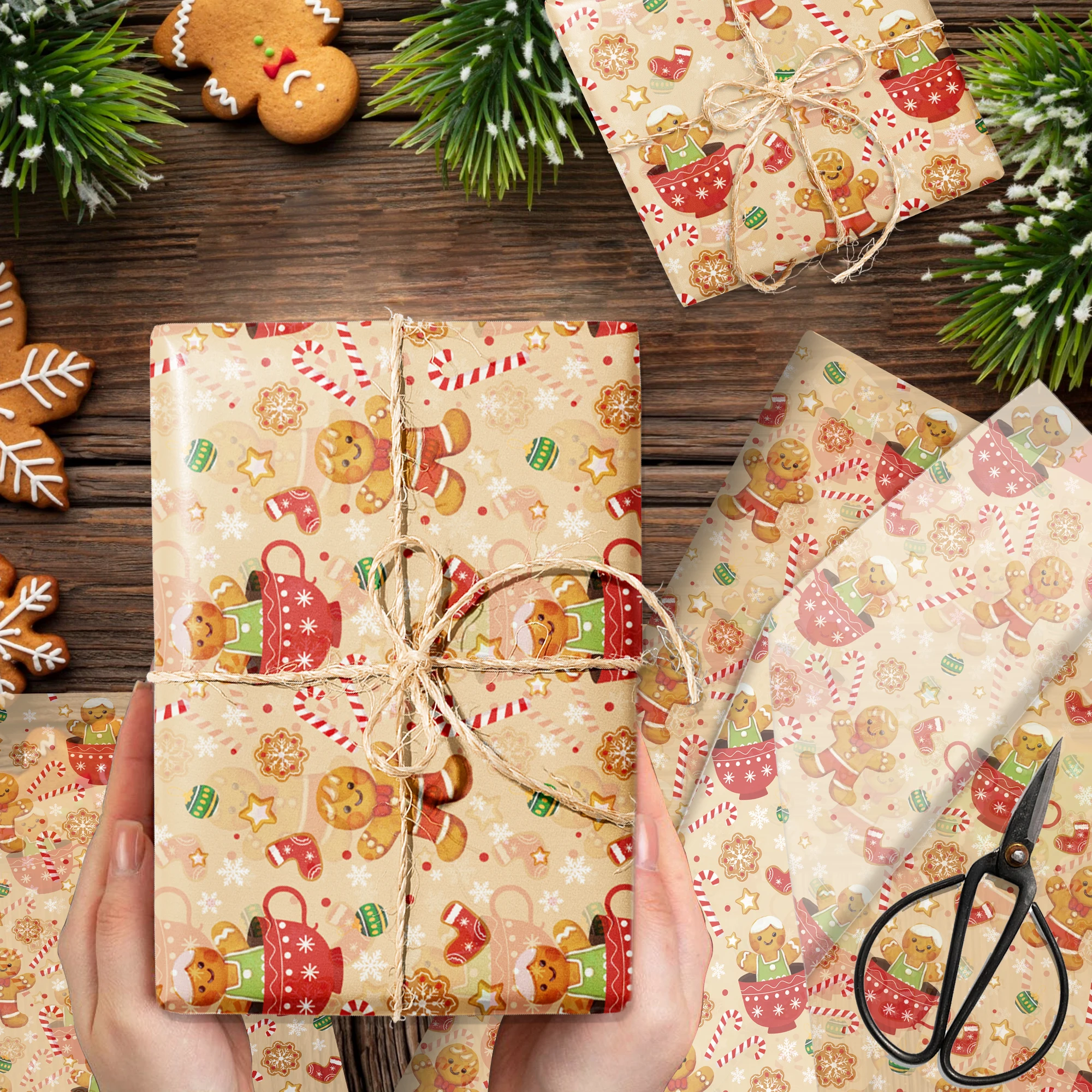 20/50/100pcs Ugly Christmas Sweater Tissue Paper, Snowman Print Decorative Wrapping Paper for Birthday Xmas Party Gift Packing