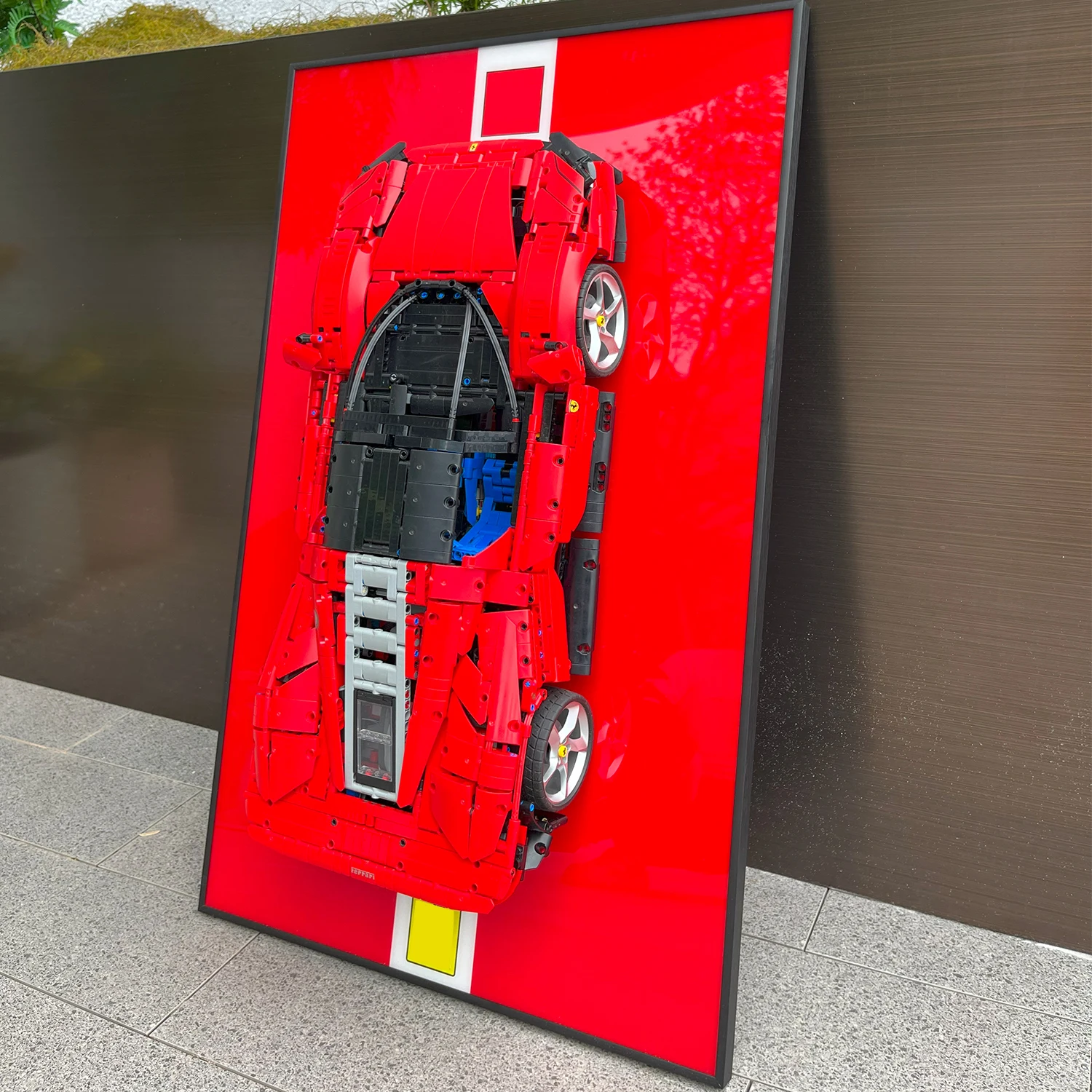 Display Wallboard for Lego Technic Ferrari Daytona SP3 42143, Adult Collectibles Lego Car Wall Mount （Only Display Wallboard)