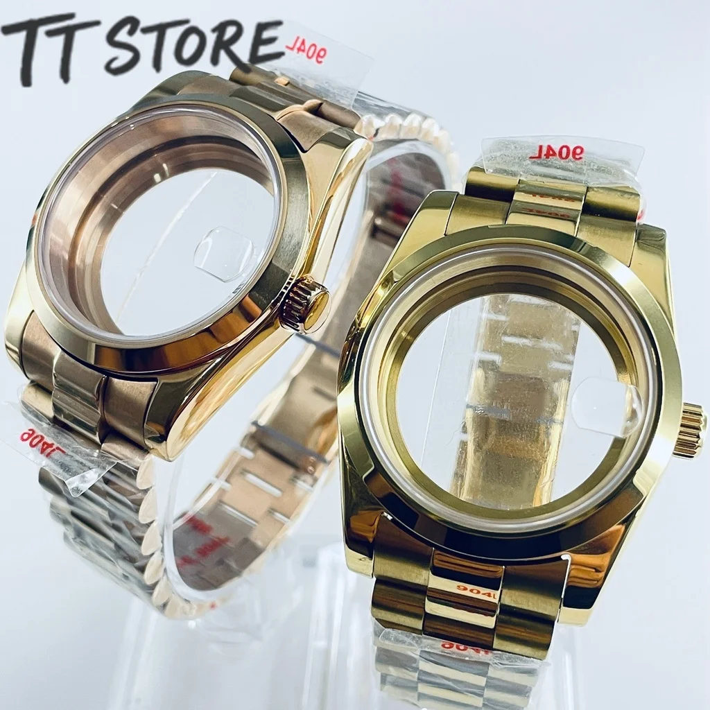 

Водонепроницаемый корпус часов Топ 36 мм 40 мм Серебристый Черный Золотой Розовое Золото NH34 NH35 NH36 NH38 NH39 NH70 NH72 ETA2824 PT5000 Sapphire Crysta