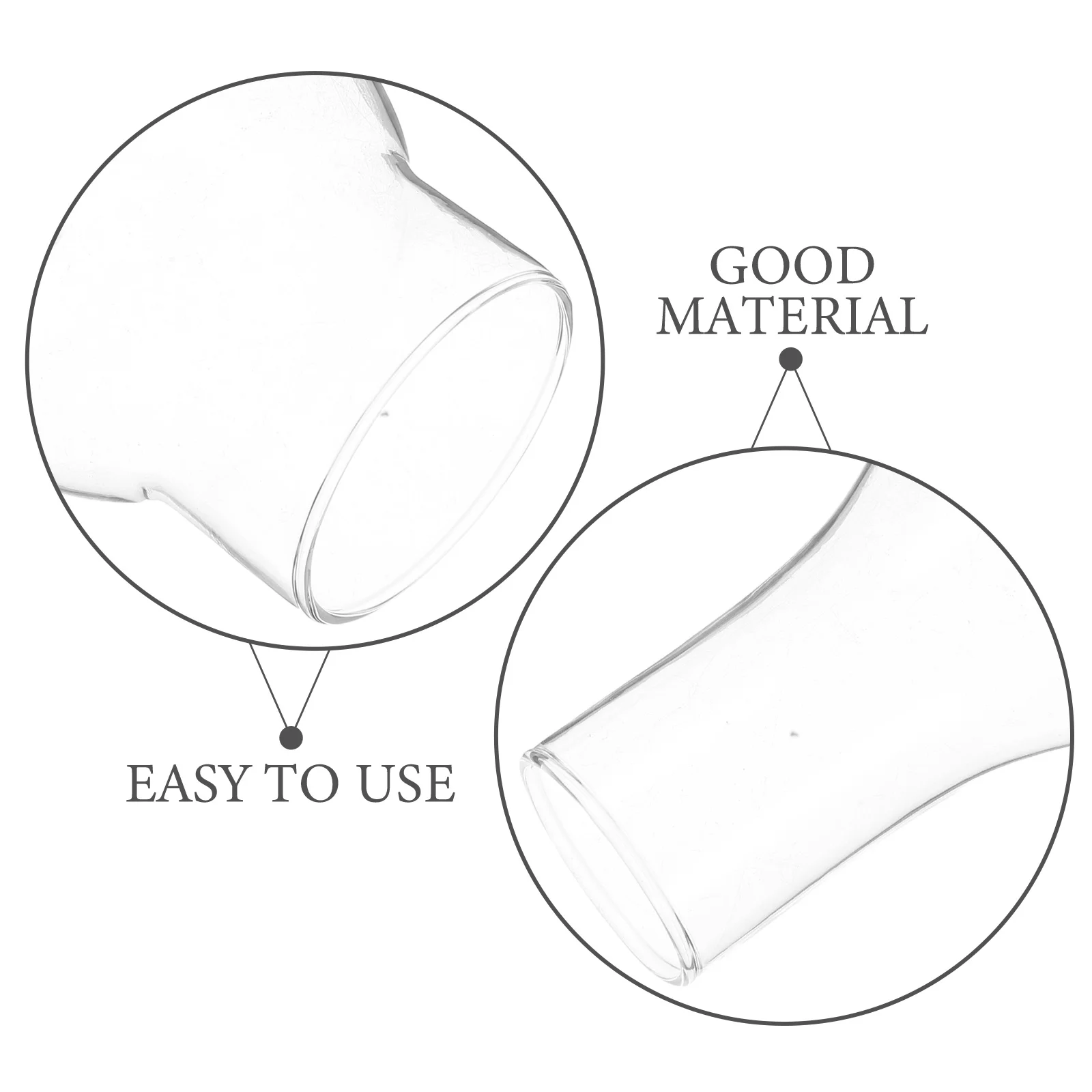 2-teilige Abdeckung für den Innenbereich, Kamin-Rauchlampenschirm, Glas-Ersatzlampenschirm