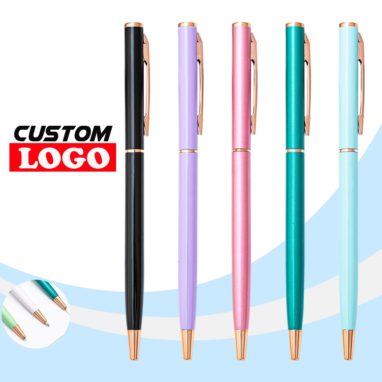 

Новая тонкая горячая распродажа, шариковая ручка на заказ, металлическая ручка, поддержка индивидуального логотипа, рекламная оптовая продажа, персонализированная ручка, рекламный подарок