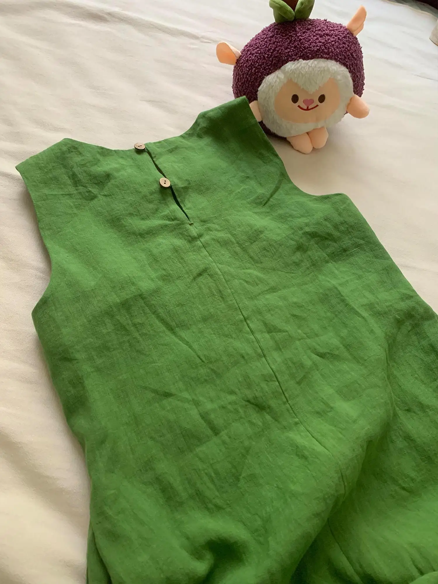 Ele een Linen Svel Long Dr Women's Summer Faionable White Enhancing High-End Feeling Maxi Dr Commute Sle