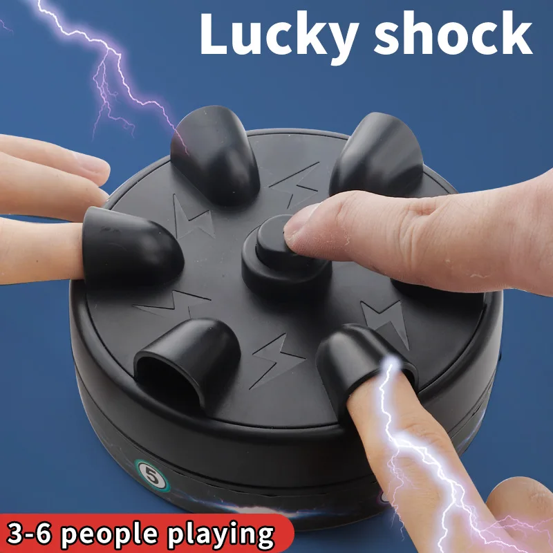 Funny Electric Shock Polygraph Tricky Lie Detector Test Amazing Shocking Roulette 6 Fingers Party Game Machine Toys for Kids