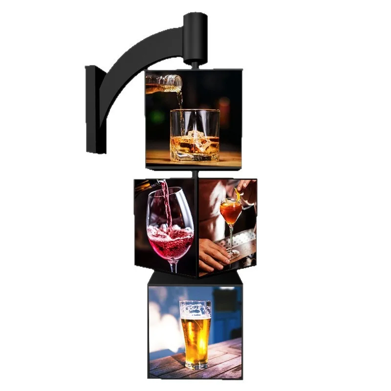 Outdoor  Transshipment Advertising Light Box Catering Supper Store Vertical Door Square Multi-layer Drawing Light Box