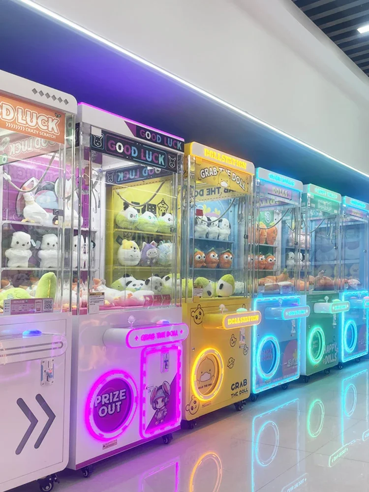 Fully transparent scanning code claw machine, large commercial clip doll coin operated