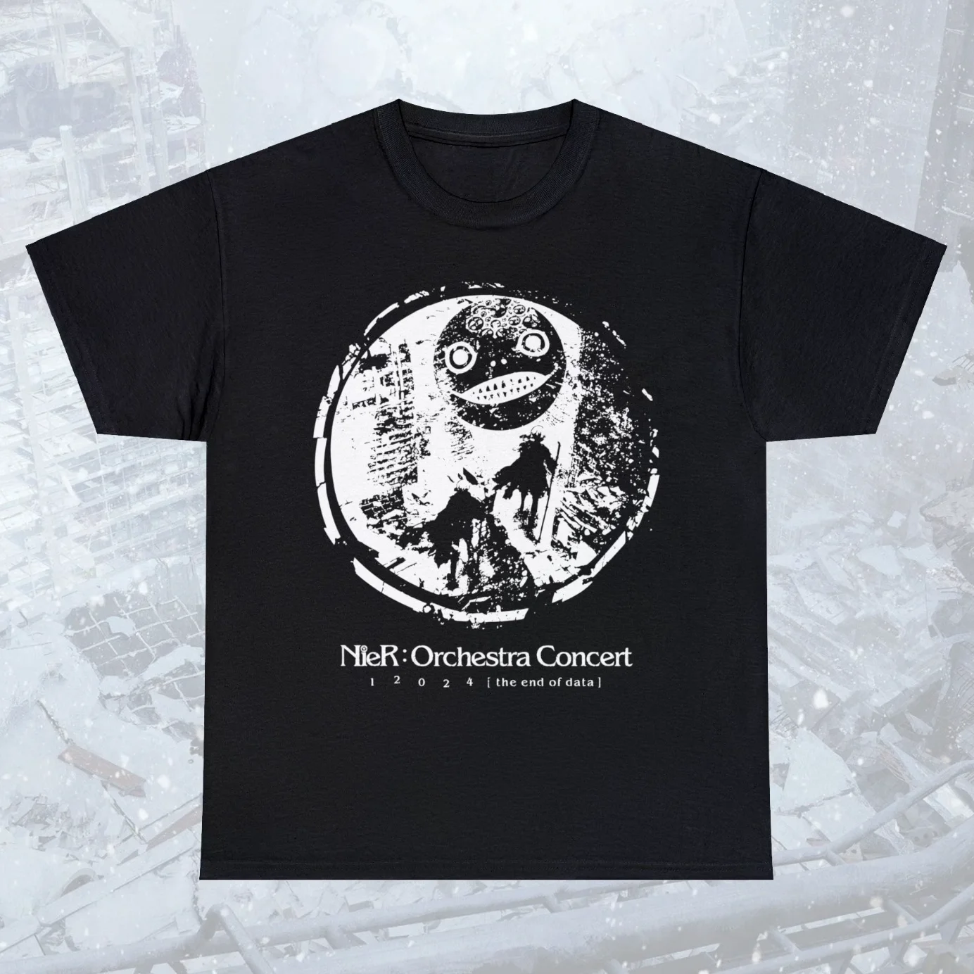 NieR Orchestra Concert design - Emil / Yoko Taro mask 2B & 9S T-shirt