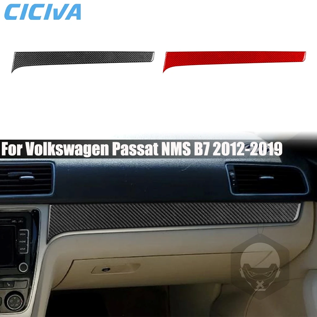 

Carbon Fiber Car Accessories Copilot Dashboard Panel Interior Cover Modified Trim Sticker For Volkswagen Passat NMS B7 2012-2019