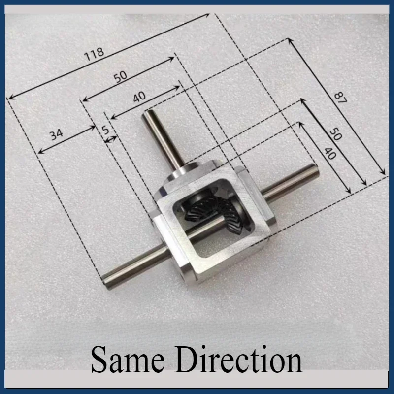 1:1 Commutator Right Angle Transmission Gearbox 1M 20T 8MM Spiral Bevel Gear Reduction Gearbox tools