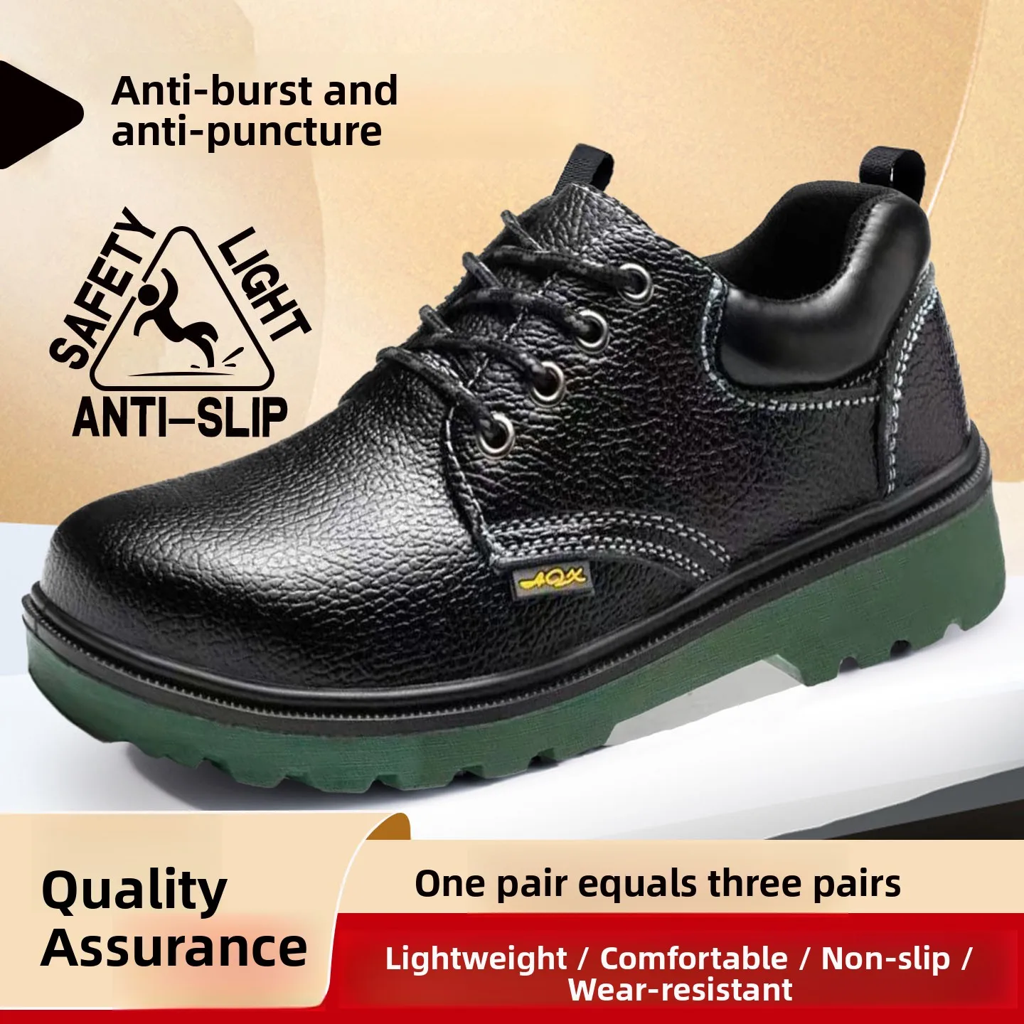 Men's Safety Work Shoes Steel Toe Anti- Puncture Lightweight Wear- Resistant Soft Bottom Construction Site Labor Protection S...