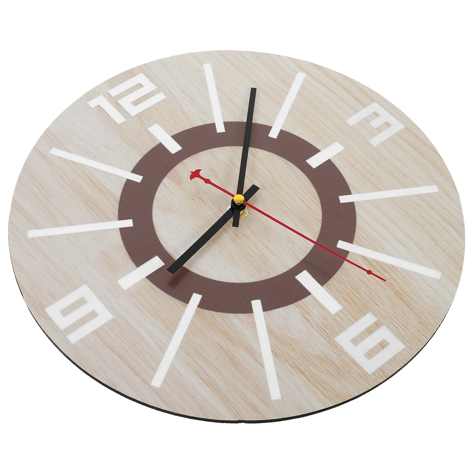 

1pc Silent Wooden Wall Clock 12 Inch Round Vintage Rustic Decorative Timepiece For Kitchen Living Room Office Farmhouse Home