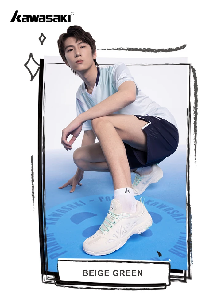 Kawasaki 2024 PANDA Unisex Men's Shoes Badminton Shoes